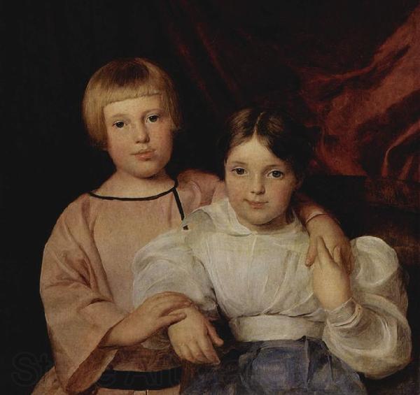 Ferdinand Georg Waldmuller Kinder Norge oil painting art
